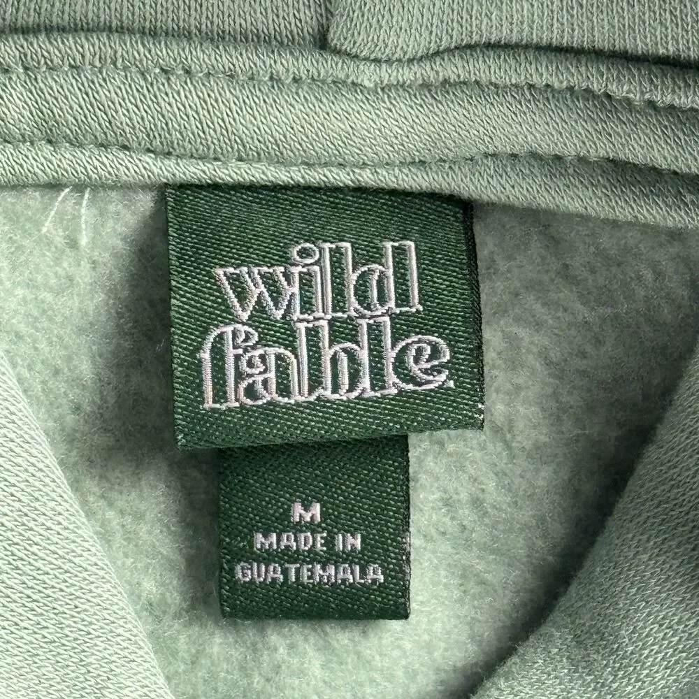 NWOT Wild Fable Viral 100% Chill Snow Bunny Recalled Target Hoodie Green Size M - Picture 4 of 14